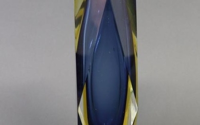 Italian Sommerso Glass Faceted Bud Vase