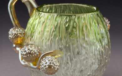 Loetz applied glass vase