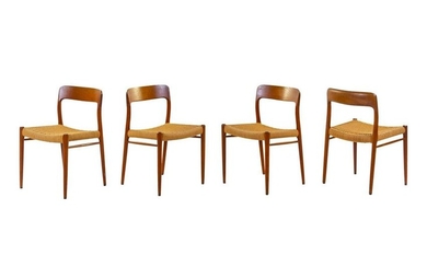 Nils Otto Moller Set of Four Dining ChairsJ. L.