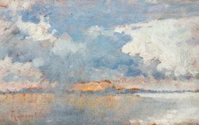 Rafael Senet y Perez (Siviglia 1856 - Madrid 1926) STORM IN THE OPEN SEA