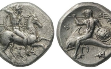 Southern Apulia, Tarentum, c. 302-290 BC. AR Nomos (20mm, 5.80g,...