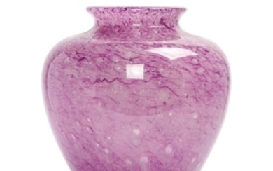 A Steuben Pink Cluthra Vase