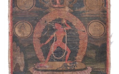 A thangka depicting Sarvabuddhadakini