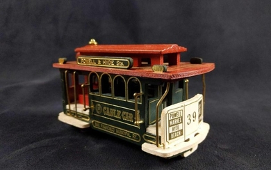 Wooden Wind Up San Francisco Train Toy