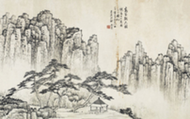 XIANG WENYAN (1826-1906), Landscape after Ni Zan
