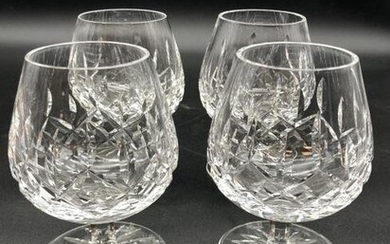 4 WATERFORD CRYSTAL BRANDY SNIFTERS