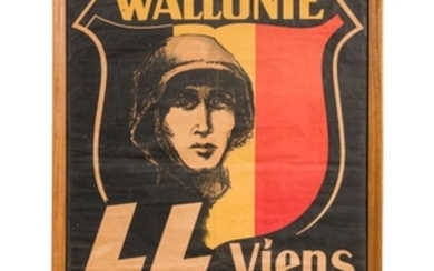 Belgisches Werbeplakat für die SS-Panzerdivision "Wallonie"