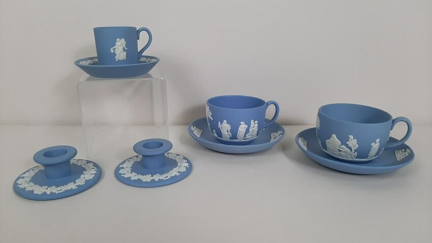 5 Pcs Wedgwood incl. Tea Cups and Candle Holders