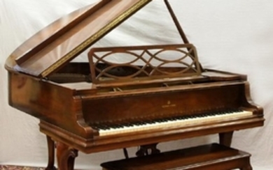 STEINWAY & SONS BABY GRAND PIANO & BENCH