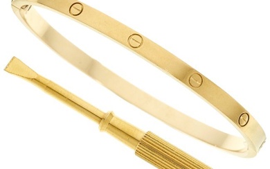 55037: Cartier Gold Bracelet Metal: 18k gold Marked: C