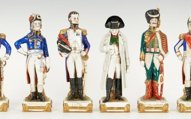 6 Sitzendorf Porcelain Napoleonic Figures