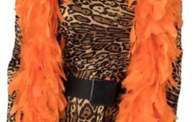 89737: Katey Sagal "Peg Bundy" Leopard Print Stretch Bl