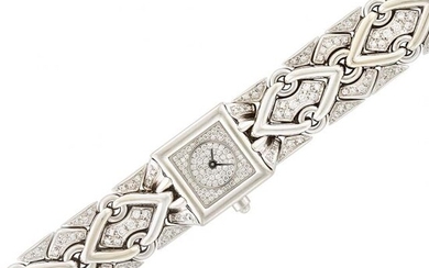White Gold and Diamond 'Trika' Wristwatch, Bulgari