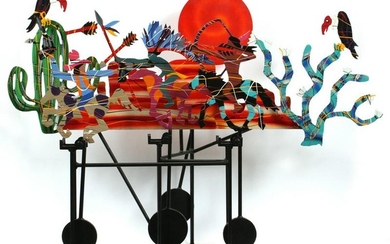 FREDERICK PRESCOTT PAINTED STEEL KINETIC STRUCTURE