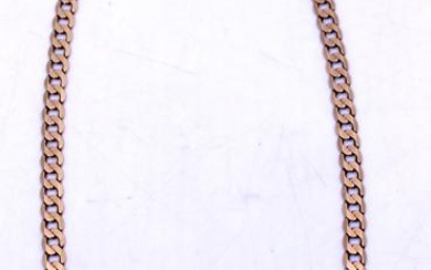 9ct Yellow Gold Curb Link Chain. The chain is hallmarked...