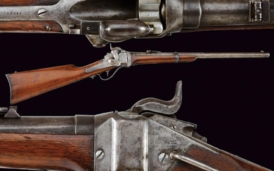 A 1859 SHARPS NEW MODEL CARBINE CONVERTED TO METALLIC CARTRIDGE