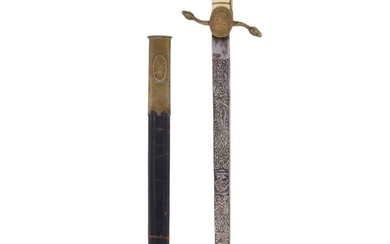 A 19 CENTURY MEXICAN EAGLE HEAD NAVY NAVAL OFFICER'S DIRK