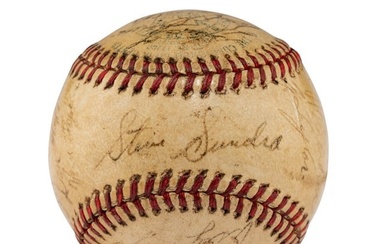A 1942 St. Louis Browns Team Signed Autograph Baseball