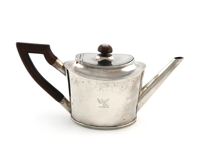 A 19th century Dutch silver tea pot