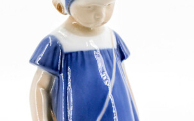 A Bing and Grondahl Porcelain Figurine of Else Girl with Purse, Denemark, Late 20th Century