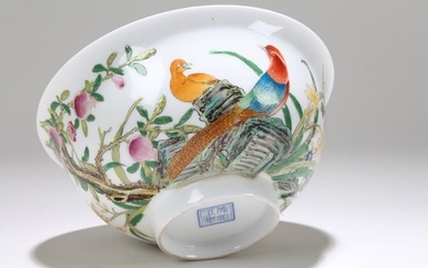 A Chinese Vividly-detailed Poetry-framing White Porcelain Bowl