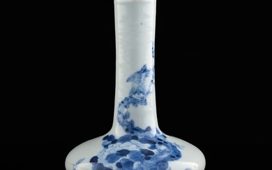 A Chinese blue and white 'flowers and pheasant' vase, late 19th century