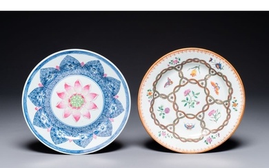 A Chinese famille rose 'lotus' plate for the Southeast Asian...