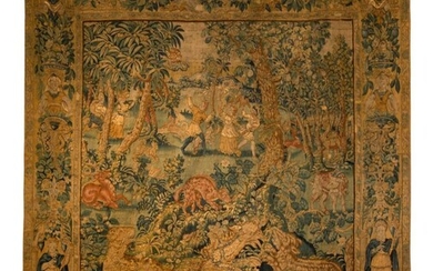 A Flemish Wild Park Wool Tapestry 8 feet 10