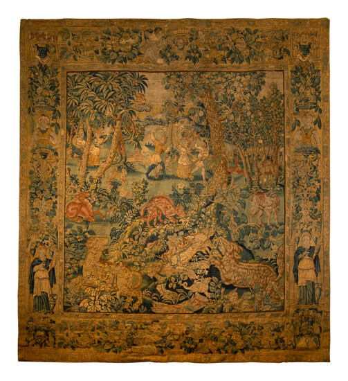 A Flemish Wild Park Wool Tapestry