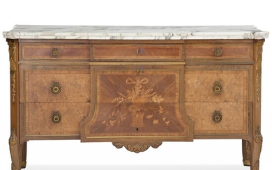 SOLD. A French Louis XV style rosewood and fruitwood marquetry commode. Early 20th century. H. 93 cm. W. 157 cm. D. 56 cm. – Bruun Rasmussen Auctioneers of Fine Art