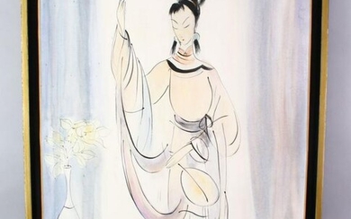 A GOOD 20TH CENTURY CHINESE PAINTING OF GUANYIN - LIN