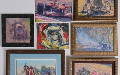 A GROUP OF ORIGINAL FORMULA ONE PAINTINGS