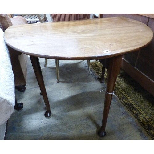 A George III mahogany oval pad foot dining table W 100 exten...