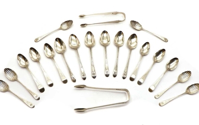 A George III set of six Irish silver old English pointed teaspoons