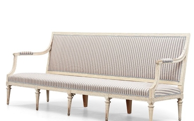 A Gustavian sofa attributed to Jakob Malmsten (master in Stockholm 1780-1788).