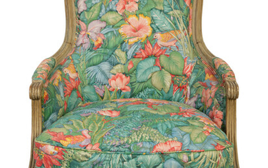 A Louis XVI Style Painted Bergere