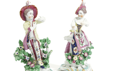 A PAIR OF BOW PORCELAIN FIGURES OF THE NEW DANCERS