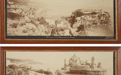 A PAIR OF PANORAMA PHOTOGRAPHS OF MONACO AND NICE, LATE XIX CENTURY