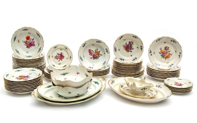 A Royal Vienna porcelain floral dinner service
