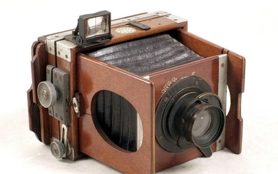 A Shew XIT Folding Camera, Rare 3x3 inch Square Format