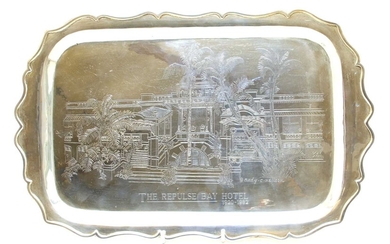 A Sterling silver tray, The Repulse Bay Hotel