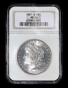 A United States 1881-S Morgan Silver $1 Coin