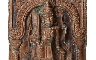 A copper votive plaque of Shiva, South...