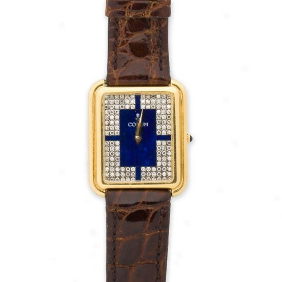 A diamond and eighteen karat gold wristwatch, Corum
