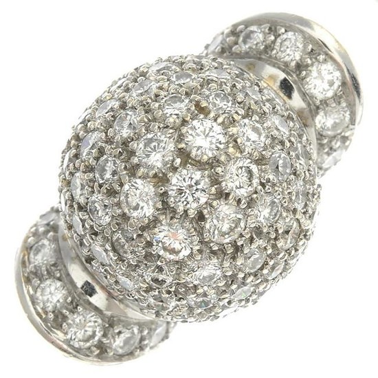 A diamond dress ring.Estimated total diamond weight