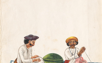A group of five watercolours of tradespeople Patna, circa 1825-50...