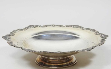 A mid 20th century silver bowl, of circular pedestal form,...