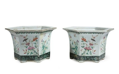 A pair of Chinese famille rose-decorated porcelain