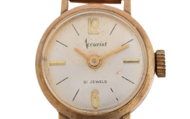 ACCURIST - a lady's 9ct gold mechanical wristwatch, circa 19...