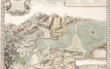 ADAM PERELLE (1640 / 1695) "Plan de l'Isle de la